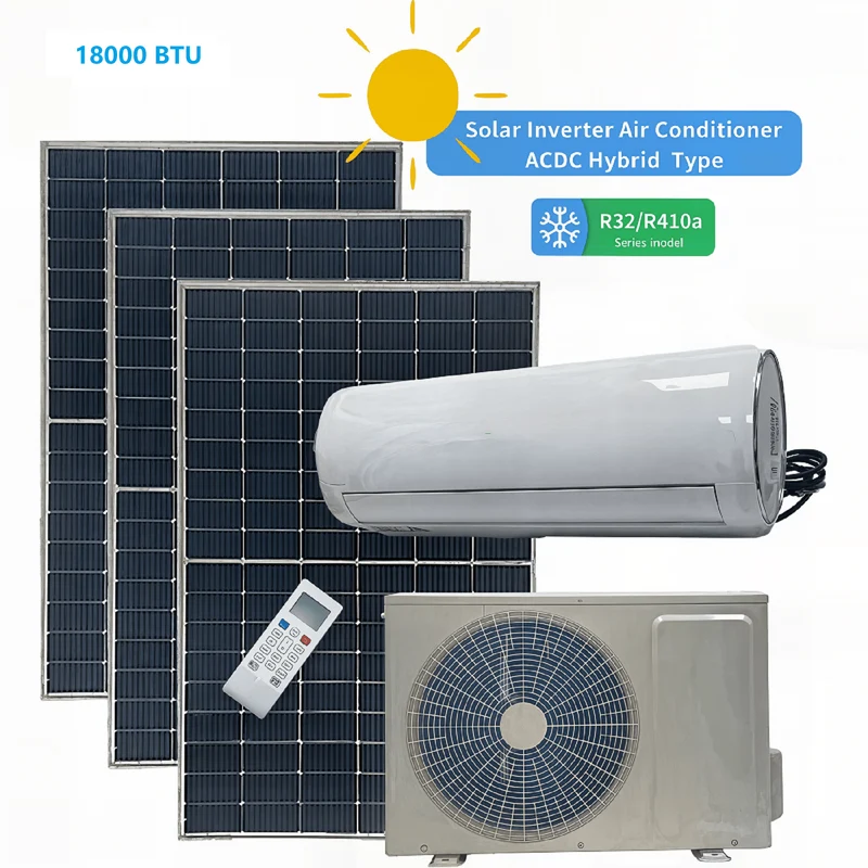 18000 BTU Solar-Klimaanlage – Hybrides Off-Grid-Kühlsystem