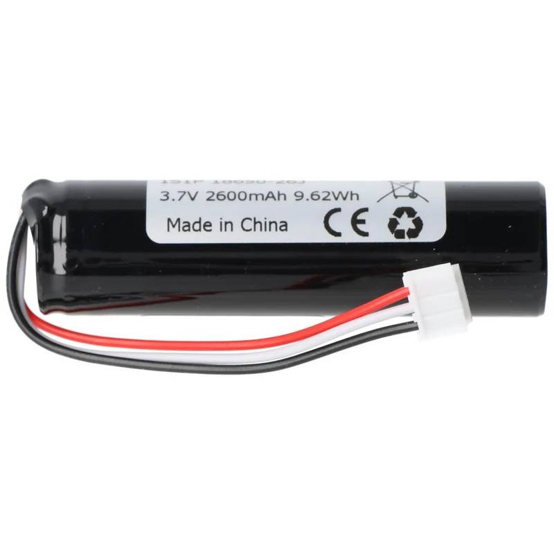 3,7V 2600mAh 18650 Li-Ionen-Akku mit BMS 26J-Kabel und Stecker