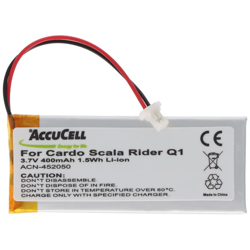 3,7V 320mAh LiPo Akku Passend Für Den Cardo Rider Q1 Scala Rider Q1 Scala Rider Q3 Solo Akku WW452050PL