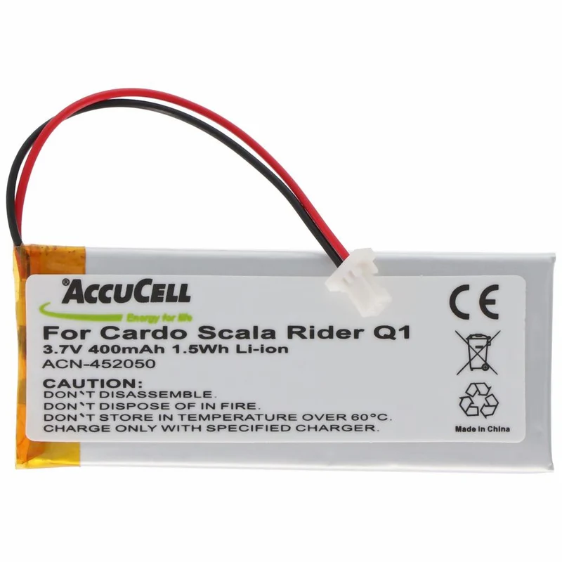 3,7V 320mAh LiPo Akku Passend Für Den Cardo Rider Q1 Scala Rider Q1 Scala Rider Q3 Solo Akku WW452050PL