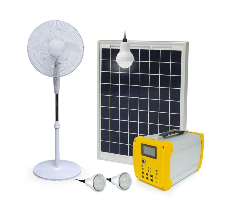 PS-K037T4 Günstiges Solarbeleuchtungssystem mit 4 2W LED-Lampen