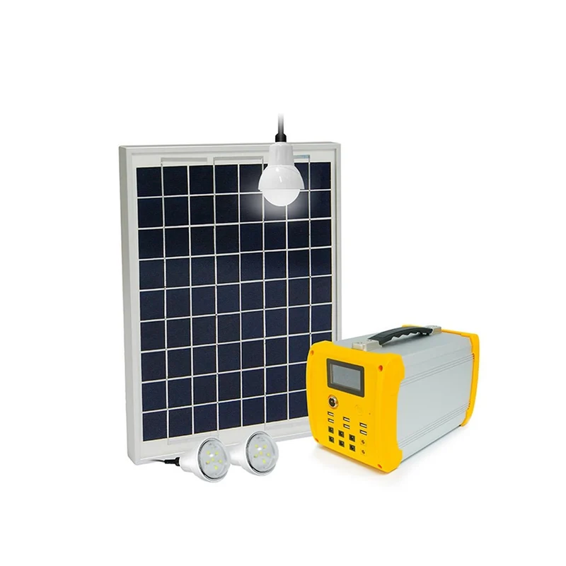PS-K037T4 Günstiges Solarbeleuchtungssystem mit 4 2W LED-Lampen