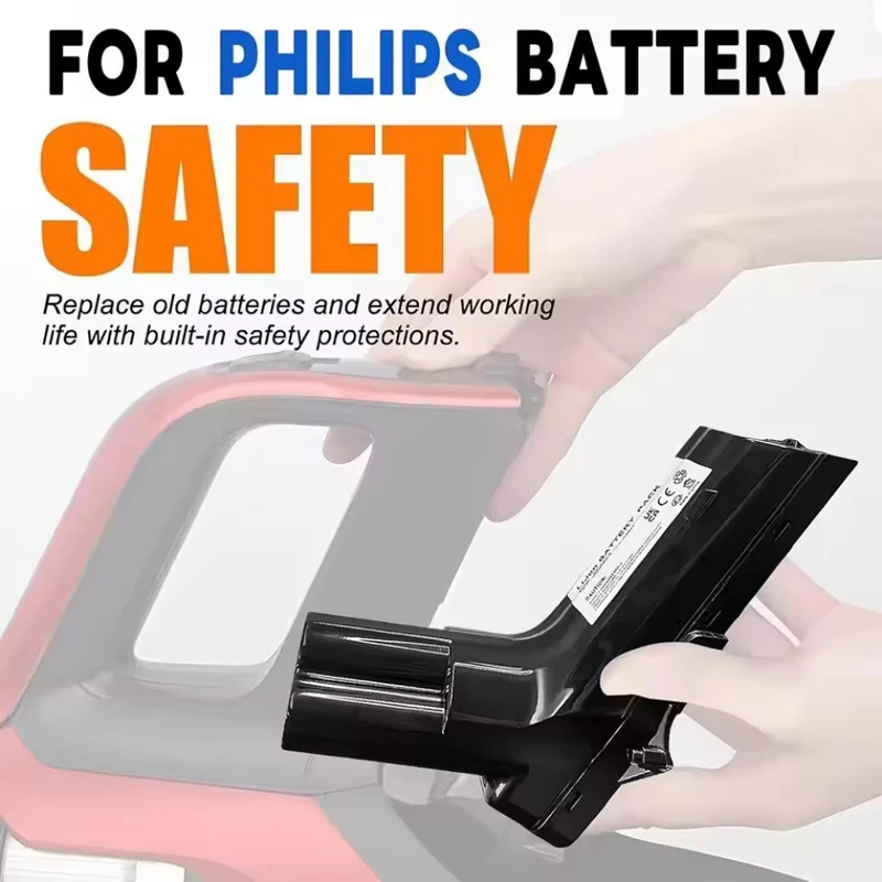 25,2V 3000mAh Ersatzakku für Philips Staubsauger fc6823/22 6908 SpeedPro Max