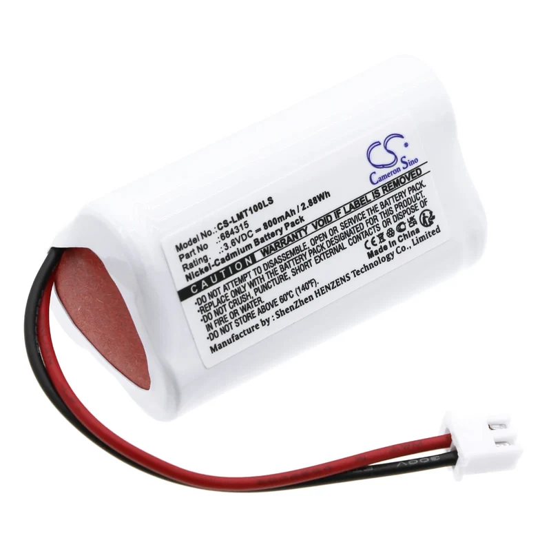 3,6 V 800 mAh Ersatzakku für Lumenxl OTG-FF-6, OTG-HH-1, OTG-VV-5 Notlicht