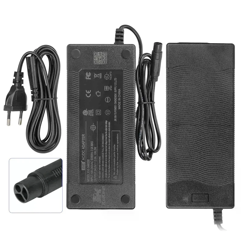 54,6V 2A 3-Loch CQ Stecker Ladegerät Für Den Elektroroller Kukirin G2 Pro DB