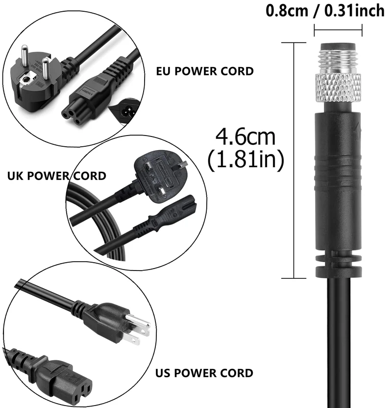 42V 2A 3-pin Ladegerät Kompatibel mit 36V Carrera Crossfire Crossroad Subway STL Batterie ladegerät