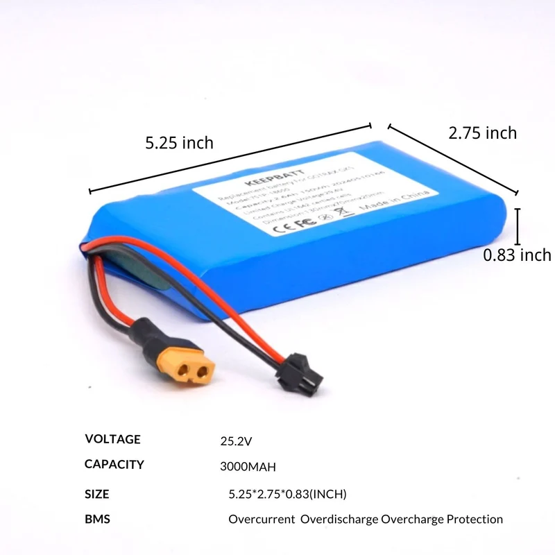 25,2 Volt 3Ah Lithium Akku für Kinder Elektro Scooter E-Skateboard