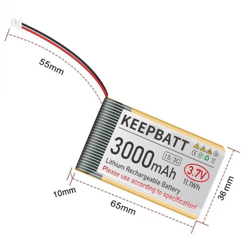 3,7V 3000mAh 103665 LiPo-Akku Wiederaufladbar 1S 3C Mit PCB Für Arduino ESP32-Entwicklungsboard