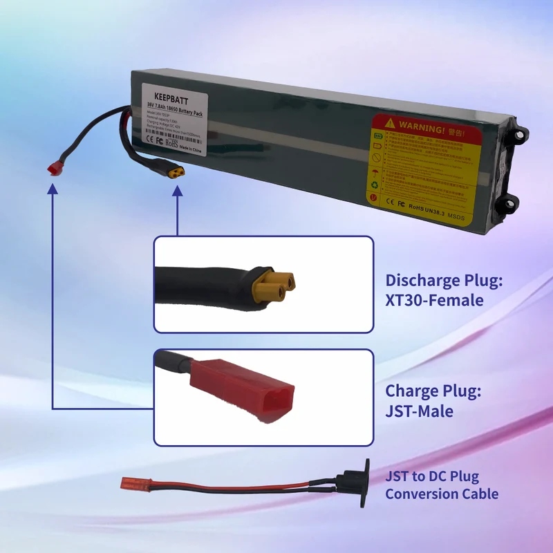 Hochleistungs-Lithium-Ionen-Ersatzakku 36V 7,8Ah für den M365 E-Scooter