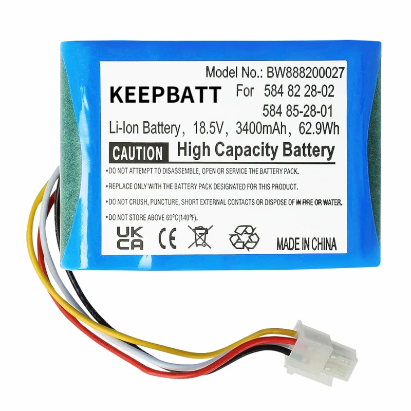18,5V 3400mAh Li-Ionen-Ersatzakku kompatibel mit Husqvarna Automower 310 Mähroboter
