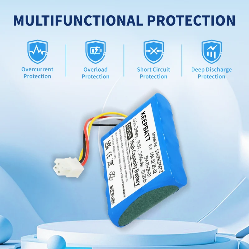 18,5V 3400mAh Li-Ionen-Ersatzakku kompatibel mit Husqvarna Automower 310 Mähroboter