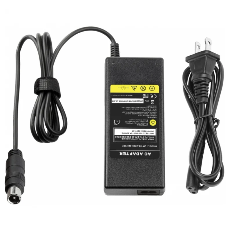 42V 2A Ninebot Elektroroller-Ladegerät, runder RCA-Anschluss, kompatibel mit 36 V Li-Ionen-Akku für Xiaomi M365 Segway