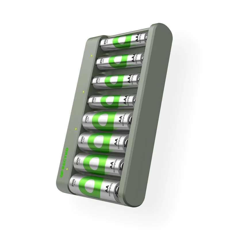 GP ReCyko E821 USB Economy Charger with 4 ReCyko 2100 AA and 4 ReCyko 850 AAA
