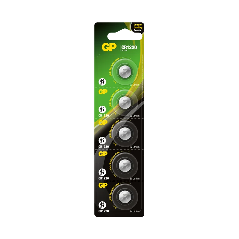 GP Lithium Coin Batteries CR1220