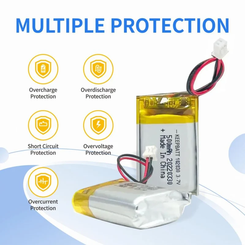 KB-LP102030 LiPo 3,7V 500mAh Wiederaufladbare Lithium Polymer Batterie