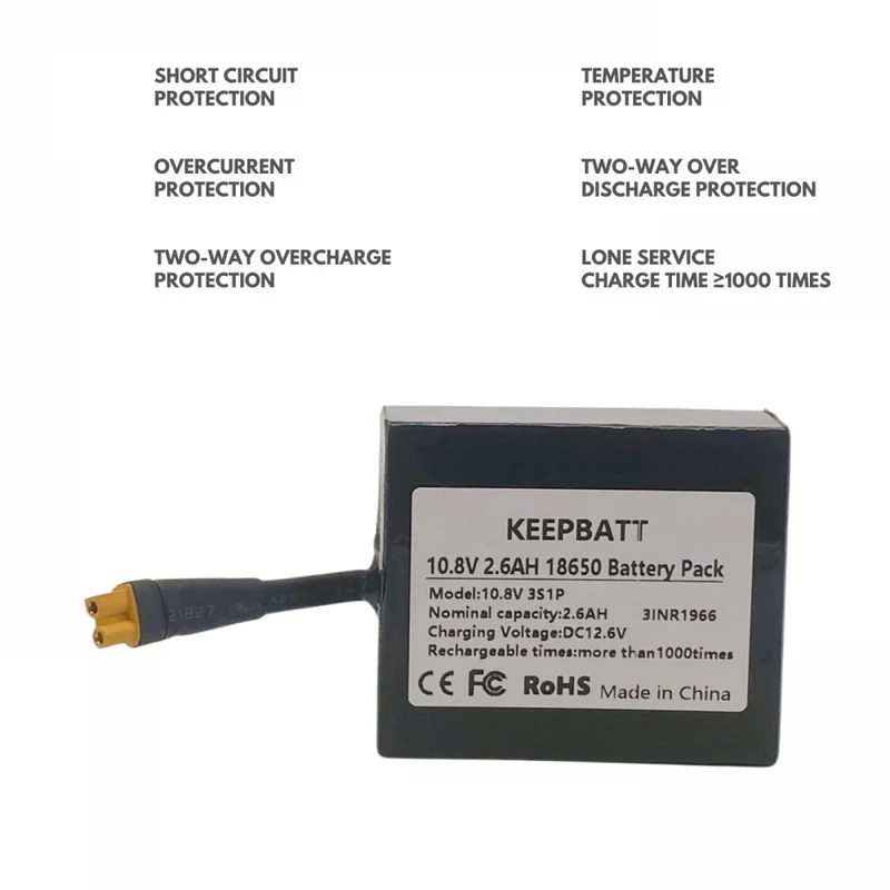 10,8V 2,6Ah Akku für Razor Elektro Party Pop Tekno Elektroroller