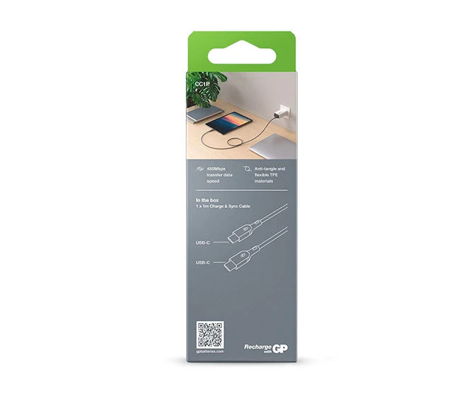 GP 1 metre USB-C to USB-C Charge & Sync Cable CC1P