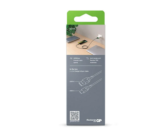 GP 1 metre USB-A to USB-C Charge & Sync Cable CC1N