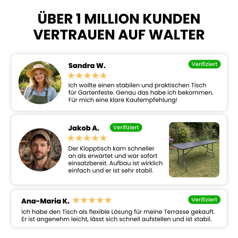 Klapptisch aus Kunststoff