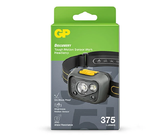 GP DISCOVERY Tough Motion Sensor Work Head Torch CHW54