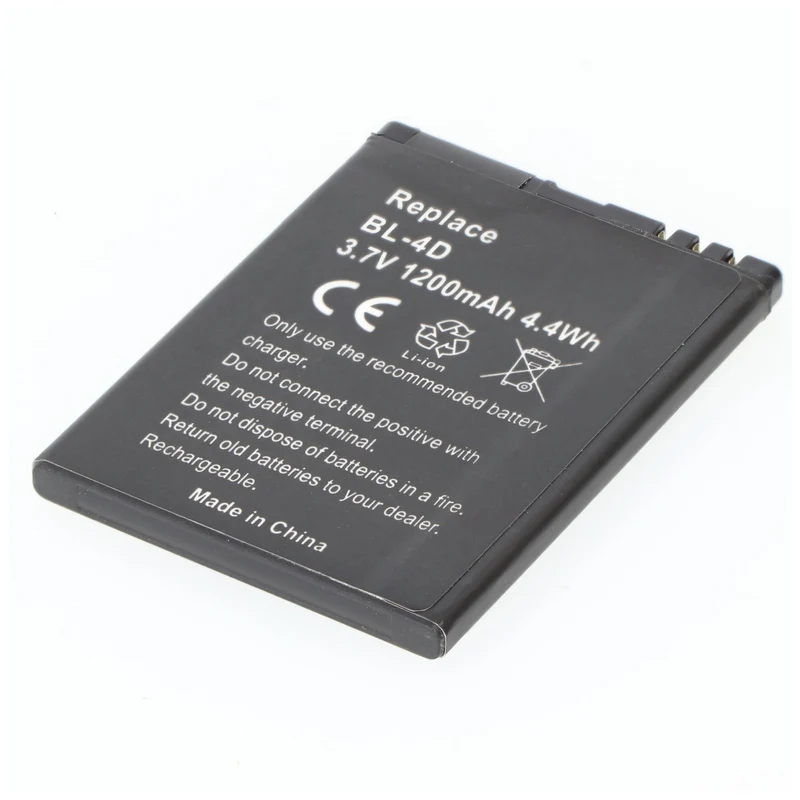 AccuCell Akku passend für Nokia BL-4D Akku mit 1200mAh, passend für Nokia N97 mini