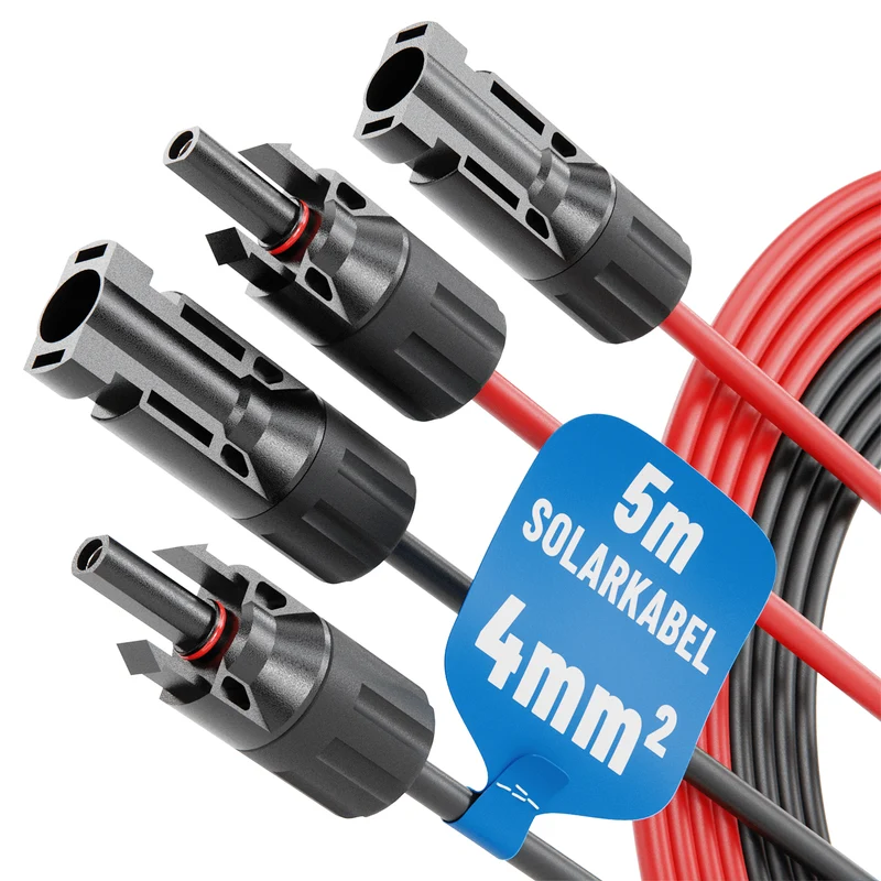 Solarkabel 4 mm² mit Solarsteckern