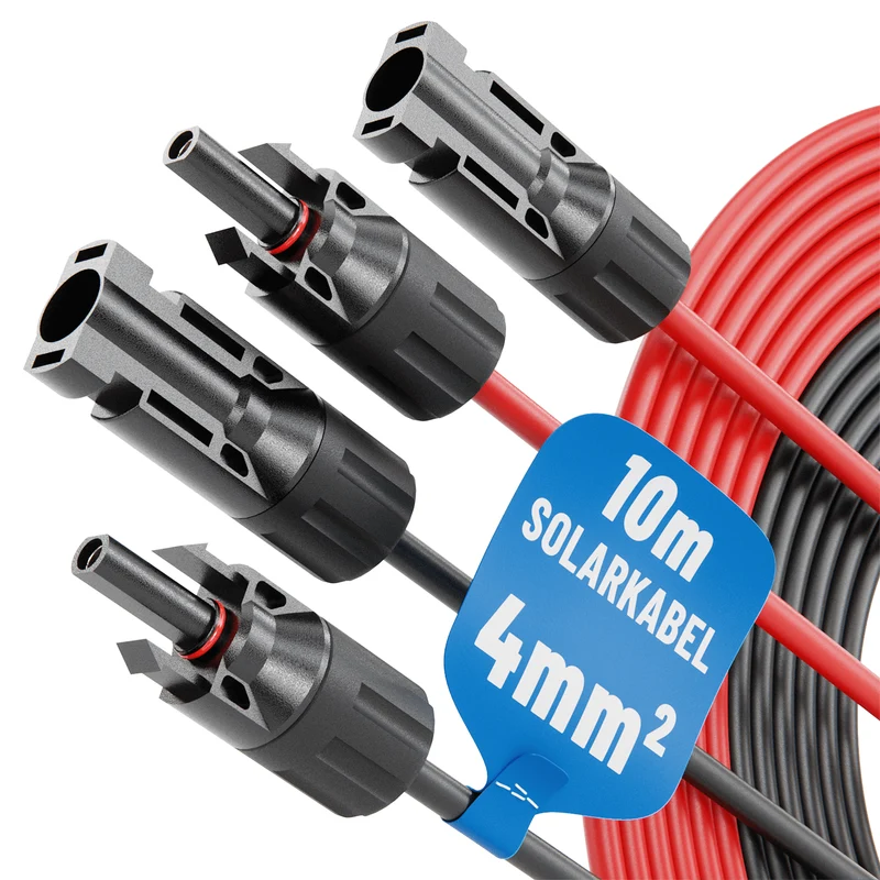 Solarkabel 4 mm² mit Solarsteckern