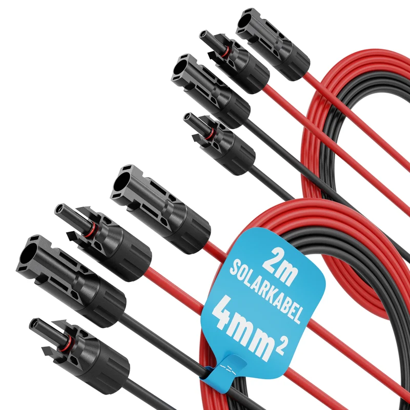Solarkabel 4 mm² mit Solarsteckern