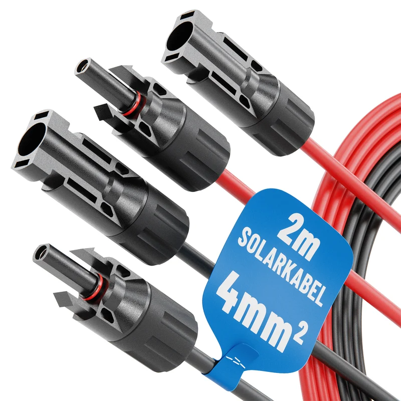 Solarkabel 4 mm² mit Solarsteckern