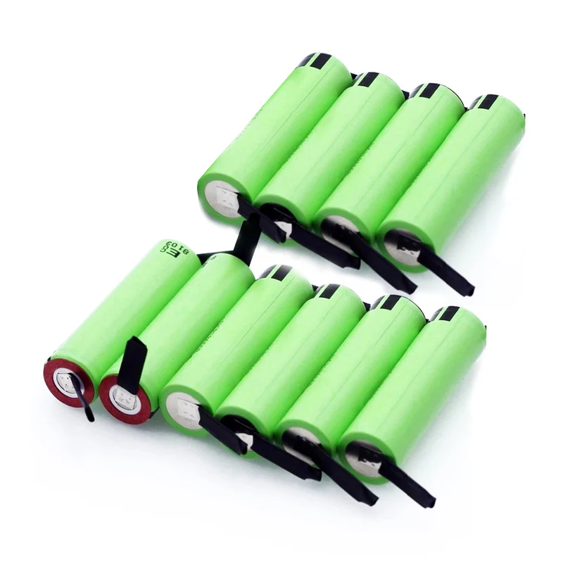 10PCS NCR18650B 3,7 V 3400 mAh 18650 Lithium Akku Schweißen Nickelblech Akku