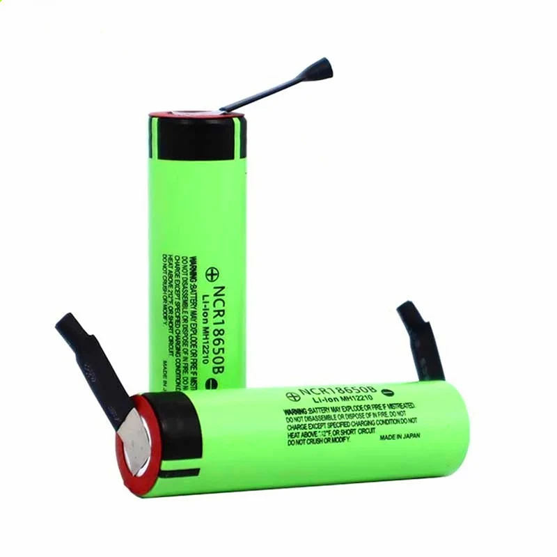 10PCS NCR18650B 3,7 V 3400 mAh 18650 Lithium Akku Schweißen Nickelblech Akku