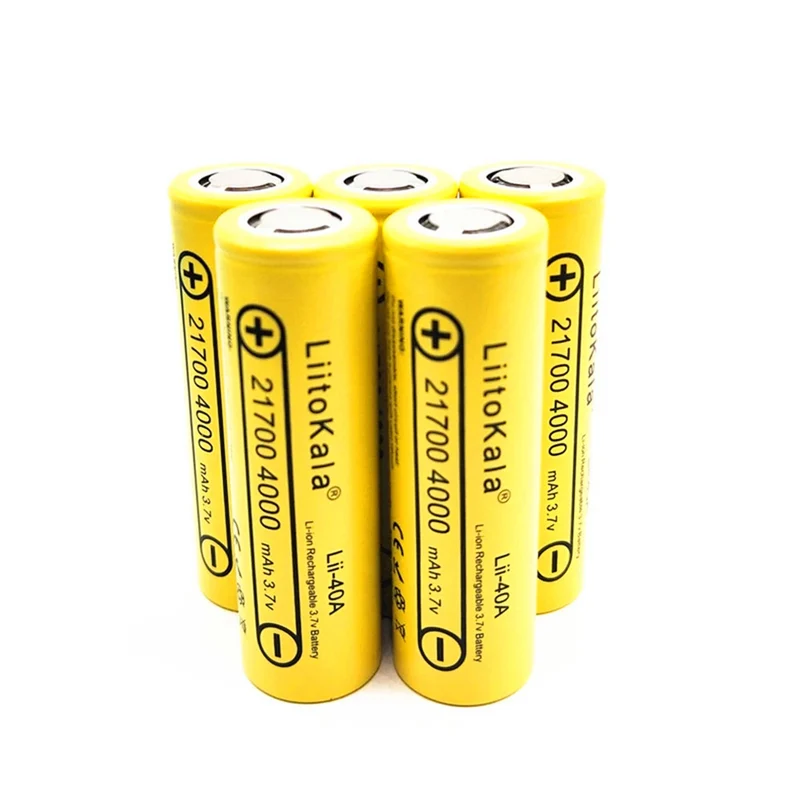 2pcs 3,7 V 21700 4000 mAh Li-Ion Akku Lii-40A 14,8 W Akku, elektrisches Fahrradscheinwerferwerkzeug