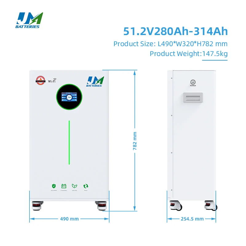 JM Custom 51.2V 300ah Lifepo4 Lithium Home Solar Battery System