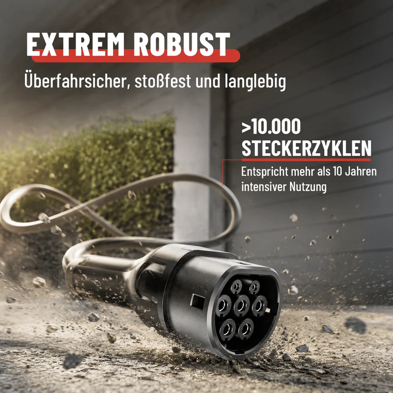 Typ 2 Ladekabel 22 kW, 32 A, Mode 3