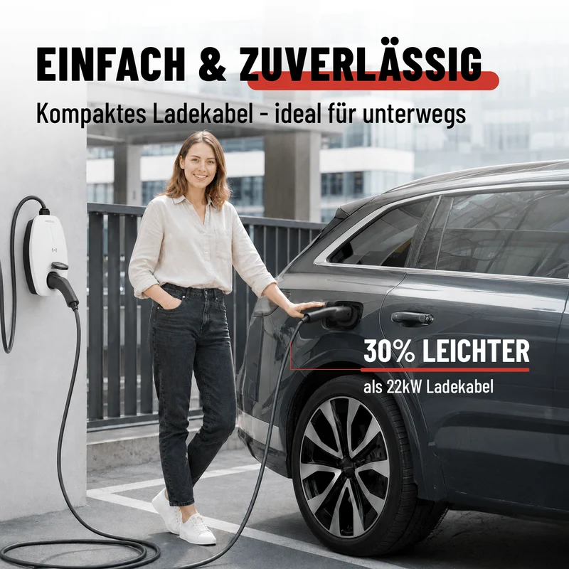Typ 2 Ladekabel 11 kW, 16 A, Mode 3