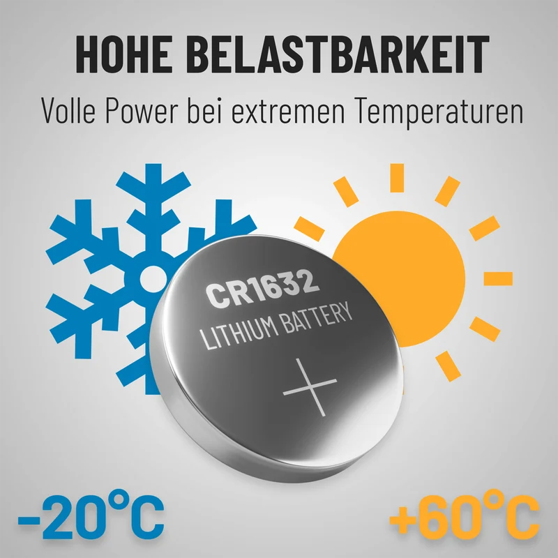 CR1632 Knopfzellen, 3 V Lithium