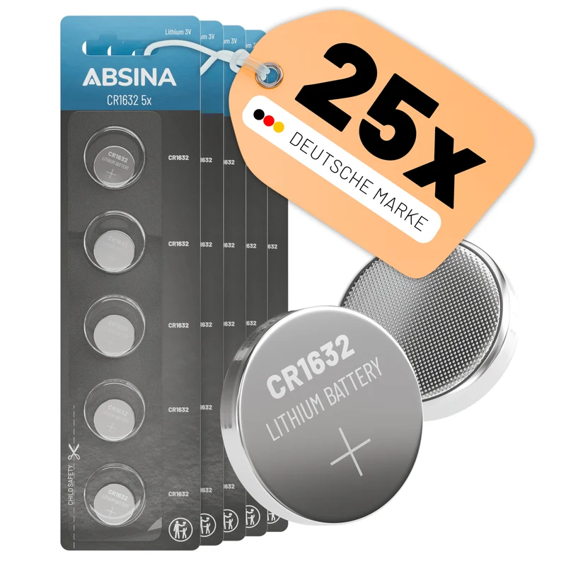 CR1632 Knopfzellen, 3 V Lithium