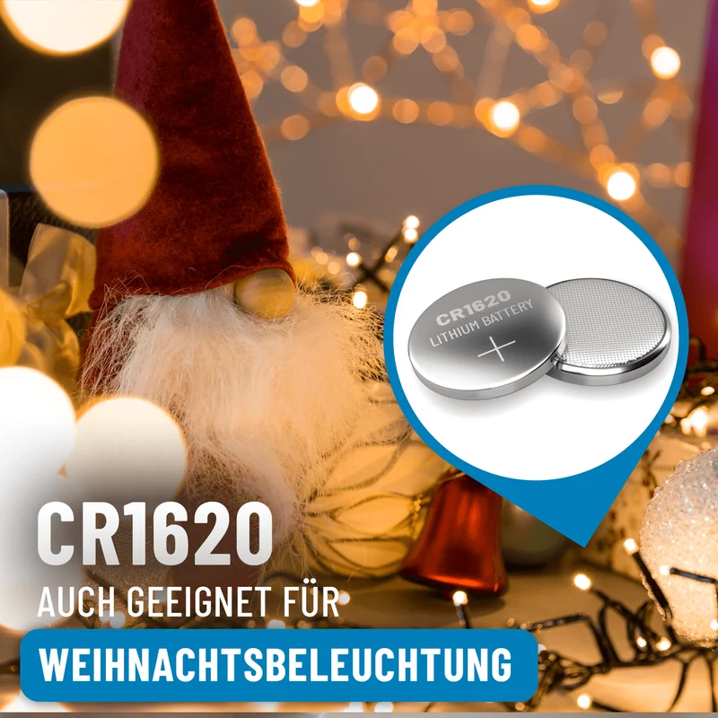 CR1620 Knopfzellen, 3 V Lithium