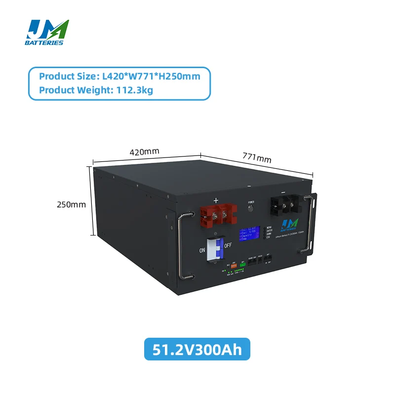 JM 48v Rack Mount Lithium Battery 51.2V 100ah Emergency Power Supply
