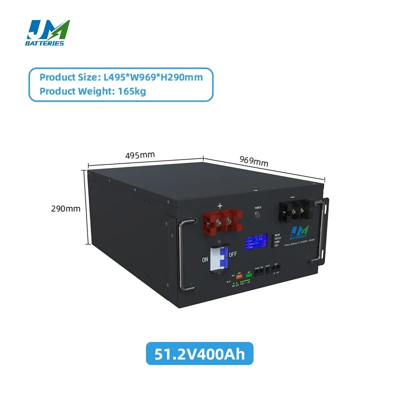 JM 48v Rack Mount Lithium Battery 51.2V 100ah Emergency Power Supply