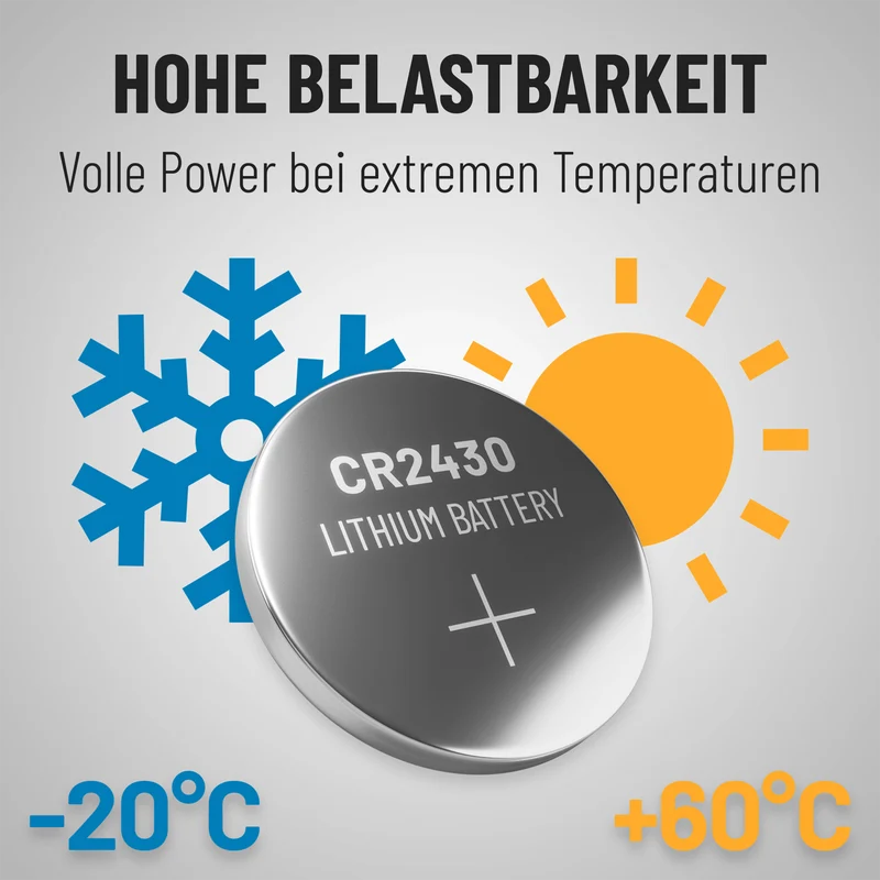 CR2430 Knopfzellen, 3 V Lithium