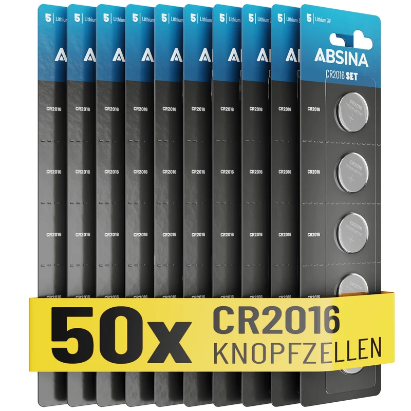 CR2016 Knopfzellen, 3 V Lithium