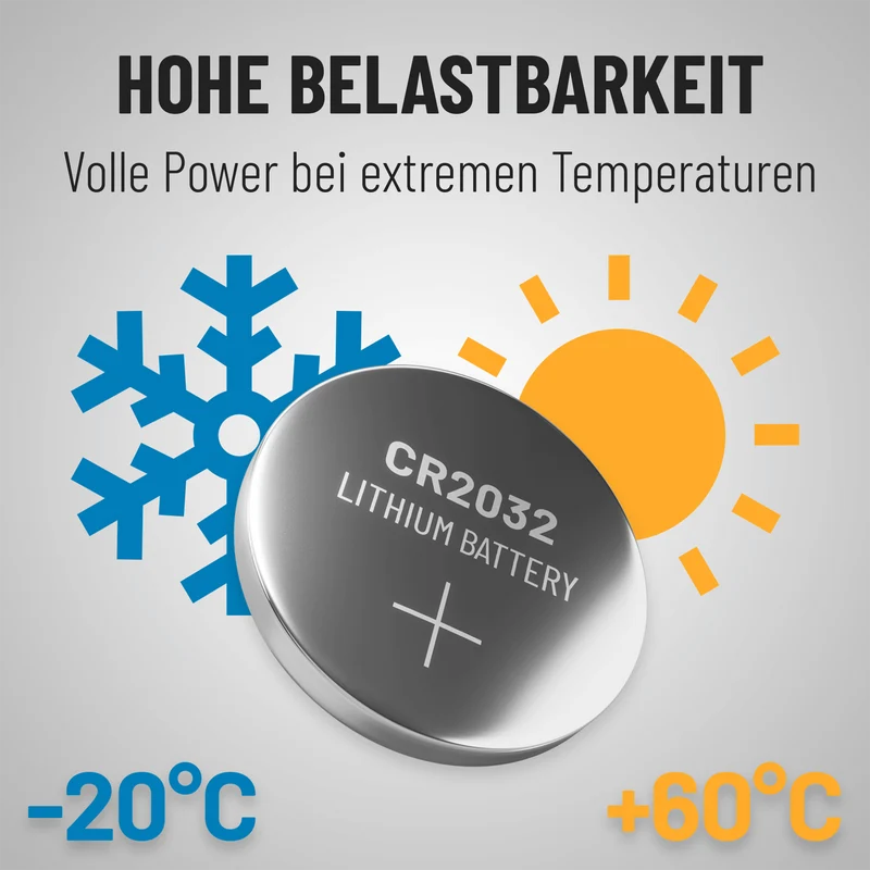 CR2032 Knopfzellen, 3 V Lithium
