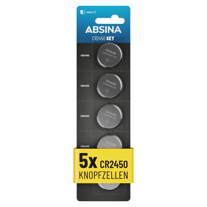 CR2450 Knopfzellen, 3 V Lithium