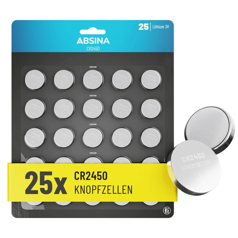 CR2450 Knopfzellen, 3 V Lithium