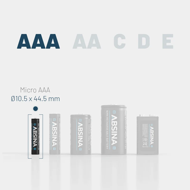 Telefonakkus AAA, 800 mAh, 1,2 V NiMH