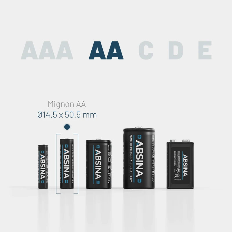 Solarakkus AA für Solarleuchten, 800 mAh, 1,2 V NiMH