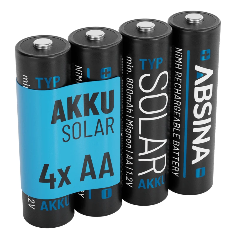 Solarakkus AA für Solarleuchten, 800 mAh, 1,2 V NiMH