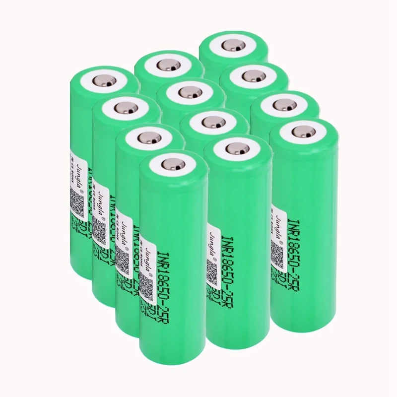 2pcs 3,7 V 2500mAh INR18650 25R li-ion batterie entladung 15A Wiederaufladbare Batterien Taschenlampe