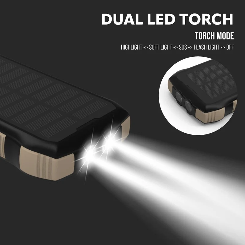 SACA PEAK Solar Wireless Powerbank 20K + Taschenlampe